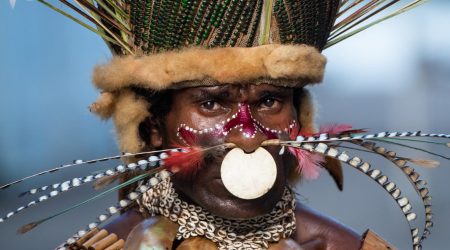 Papou tribu xx, Papouasie Nouvelle-Guinée.